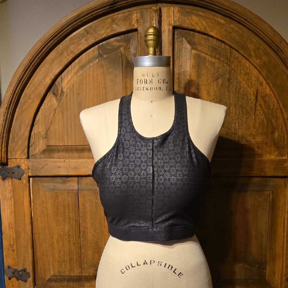ZYIA Black Patterned Sports Bra